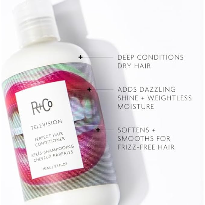 R+Co TELEVISION PERFECT HAIR CONDITIONER | SHINE + STRENGTHENING + SOFTENING FOR ALL HAIR TYPES | VEGAN + CRUELTY-FREE | 8.5 OZ - Image 3